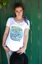 *NEW Horse Girl State of Mind V-Neck Modal Tee