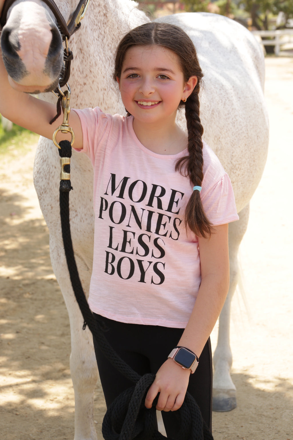 *NEW Bad Pony: More Ponies Less Boys Girls Crew Cotton Tee