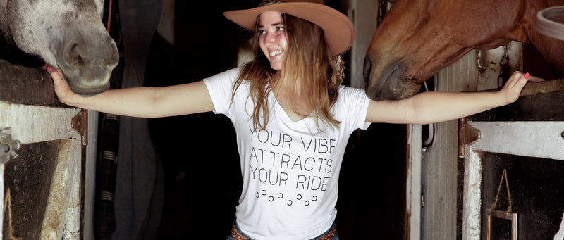 *NEW Your Vibe Attracts Your Ride V-Neck Modal Tee