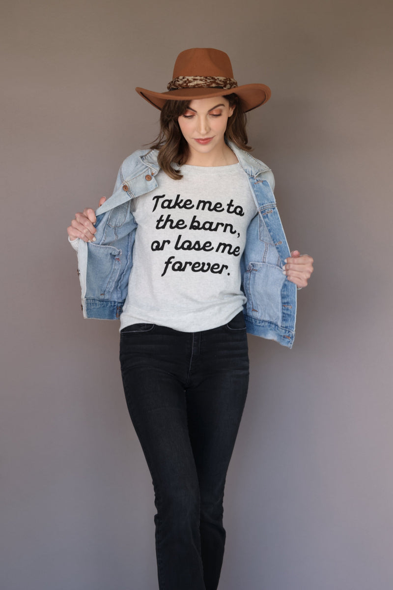 *NEW Bad Horse: Take Me To The Barn.. Ribbed top