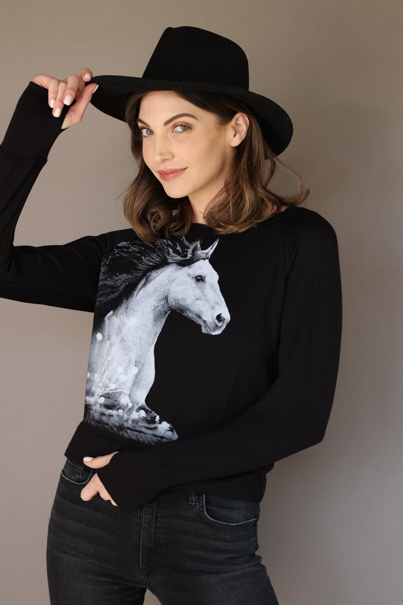 *NEW Bad Horse LE Kimerlee Curyl Collab Sweatshirt Black