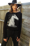 *NEW Bad Horse LE Kimerlee Curyl Collab Sweatshirt Black