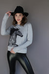 *NEW Bad Horse LE Kimerlee Curyl Collab Sweatshirt Grey