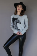 *NEW Bad Horse LE Kimerlee Curyl Collab Sweatshirt Grey