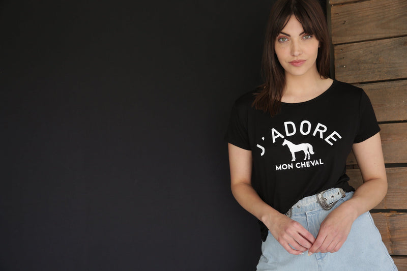 *NEW J'Adore Mon Cheval Crew Neck Modal Tee