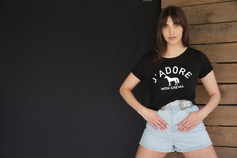 *NEW J'Adore Mon Cheval Crew Neck Modal Tee