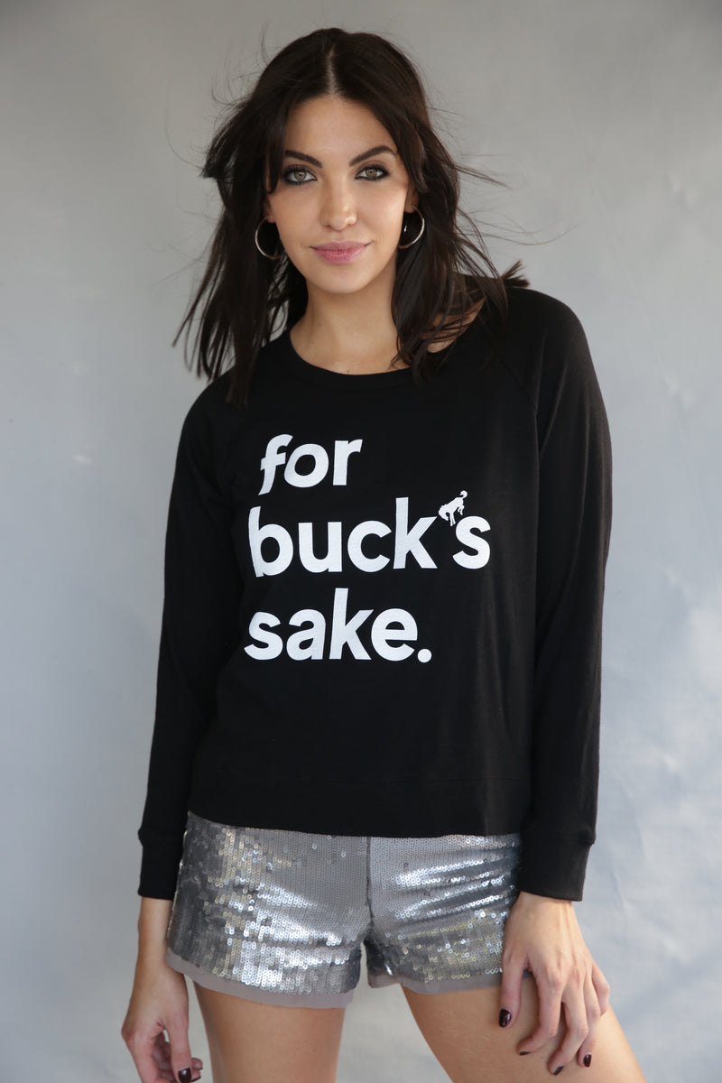 SALE! for buck's sake ~ Long Sleeve Slub Tee