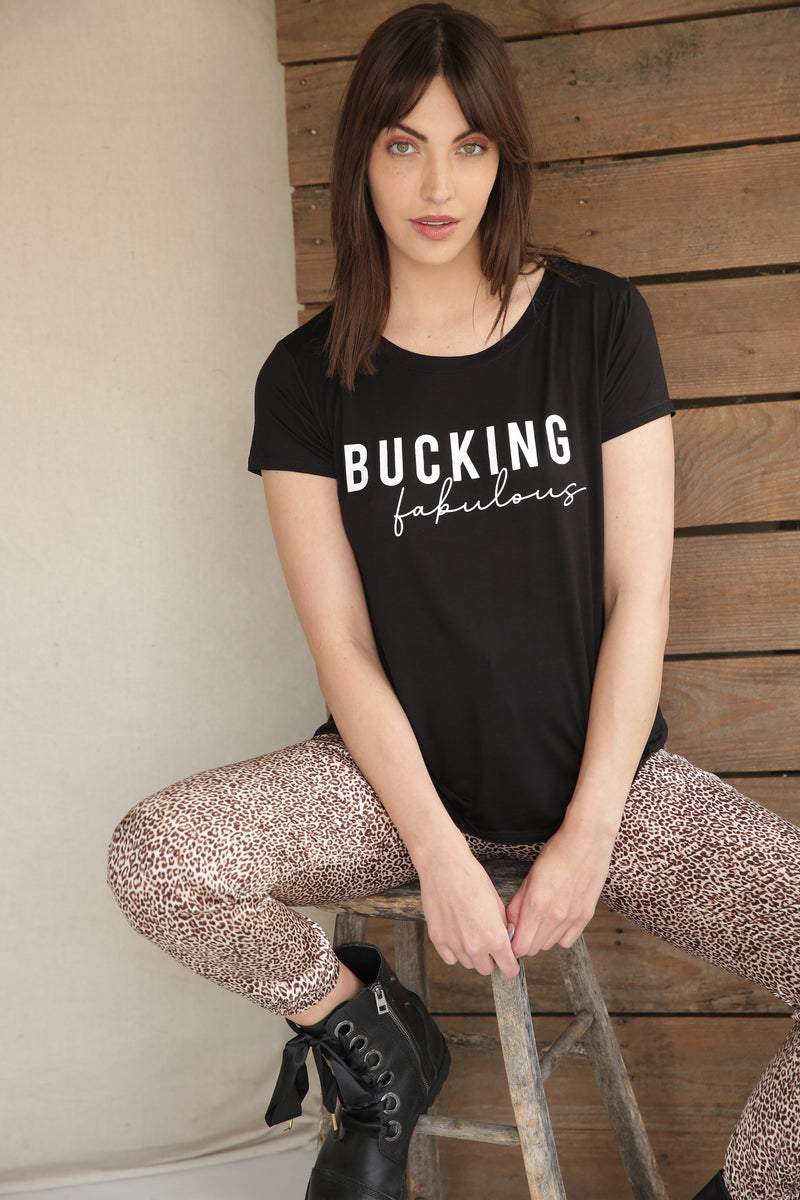 *NEW Bucking Fabulous. Crew Neck Modal Tee