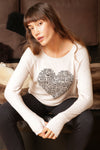 Giddy Over It Heart Ribbed Knit Top