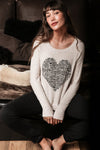 Giddy Over It Heart Ribbed Knit Top