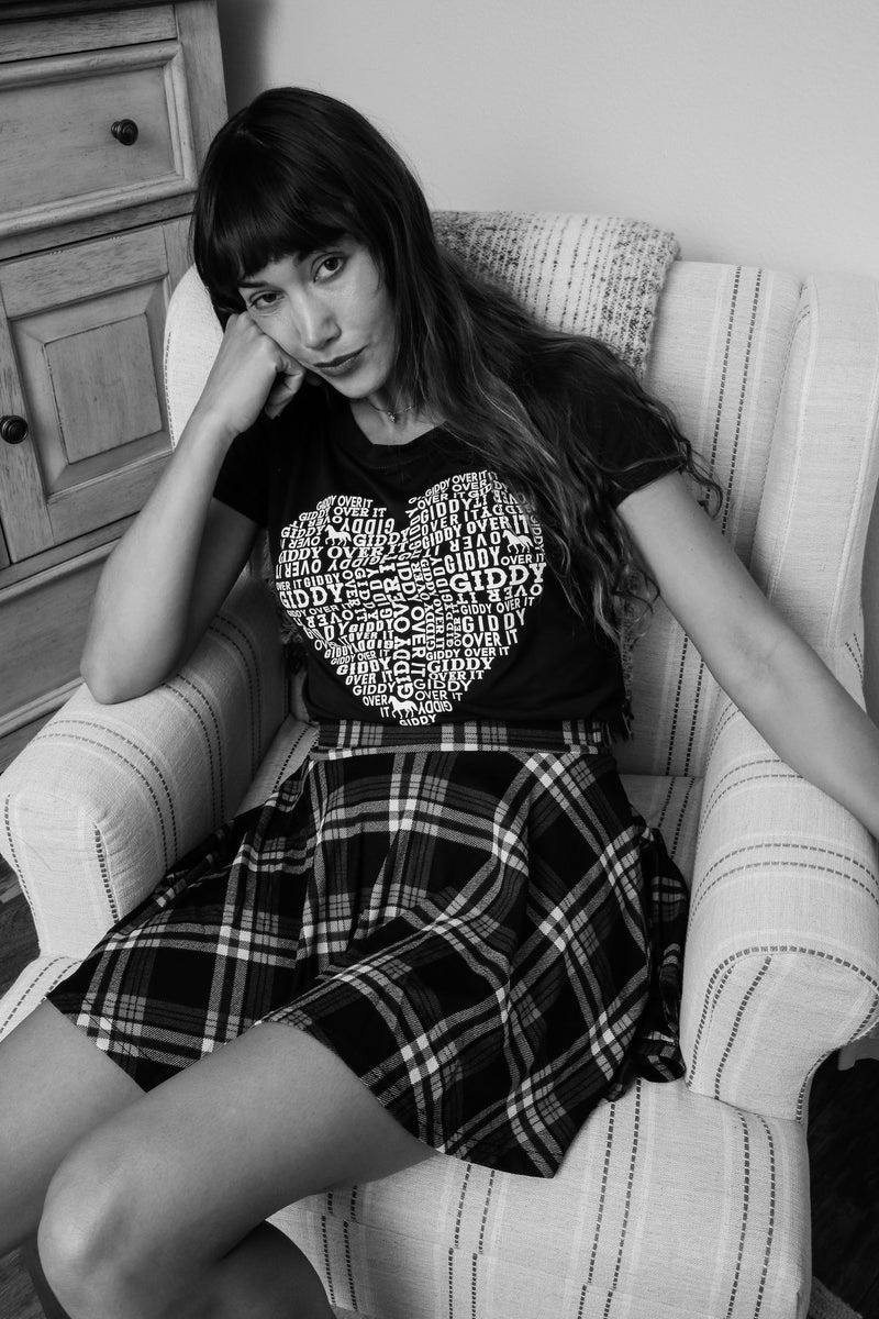 *NEW Giddy Over It Heart Crew Neck Modal Tee
