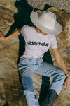 giddythefup. ~ Vintage Tee Tea/Black