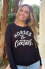 *NEW Horses & Cocktails Ribbed Knit Top