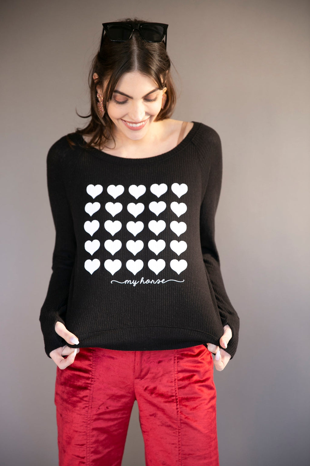 *NEW: Heart My Horse Ribbed Top