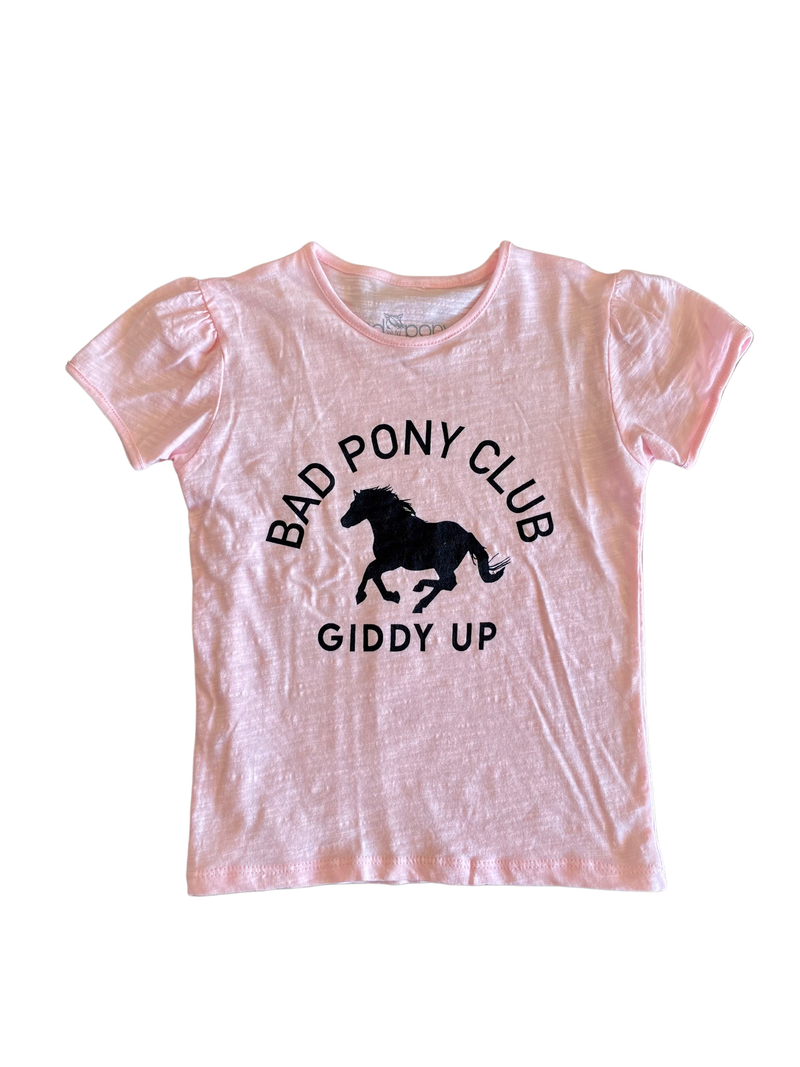 *NEW Bad Pony Club Girls Crew Cotton Tee