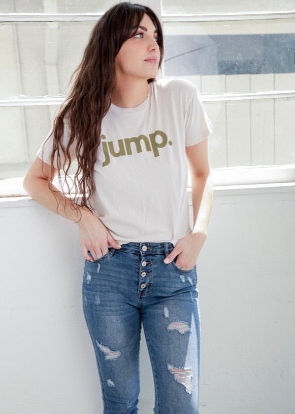 SALE! jump. ~ Vintage Tee Tea/Olive