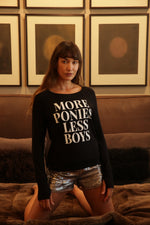 More Ponies Less Boys Ribbed Knit Top