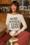 *NEW More Ponies Less Boys Ribbed Knit Top