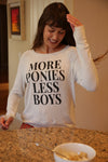 More Ponies Less Boys Ribbed Knit Top